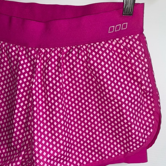 Lorna Jane hot pink diamond print womens athletic bike underlay shorts size XS - Picture 6 of 13
